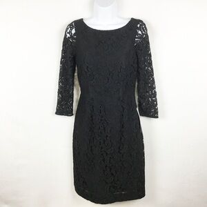 J. Crew Natalia Dress in Leavers Lace Black.